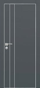 Товар Межкомнатная дверь PX-14  AL кромка с 4-х ст. Графит матовый